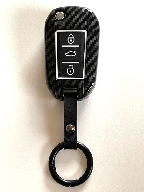 カーボン調 プジョー スマートキーケース 夜光 軽さ剛性 硬度 耐衝撃性 1拍卖