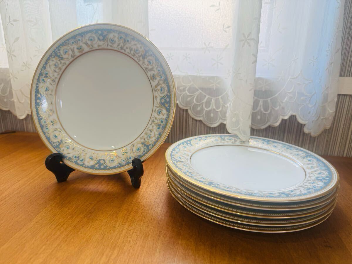 【美品】Noritake ノリタケ POLONAISE ポロネーズ プレート 中皿 約21cm 6枚セット まとめて拍卖