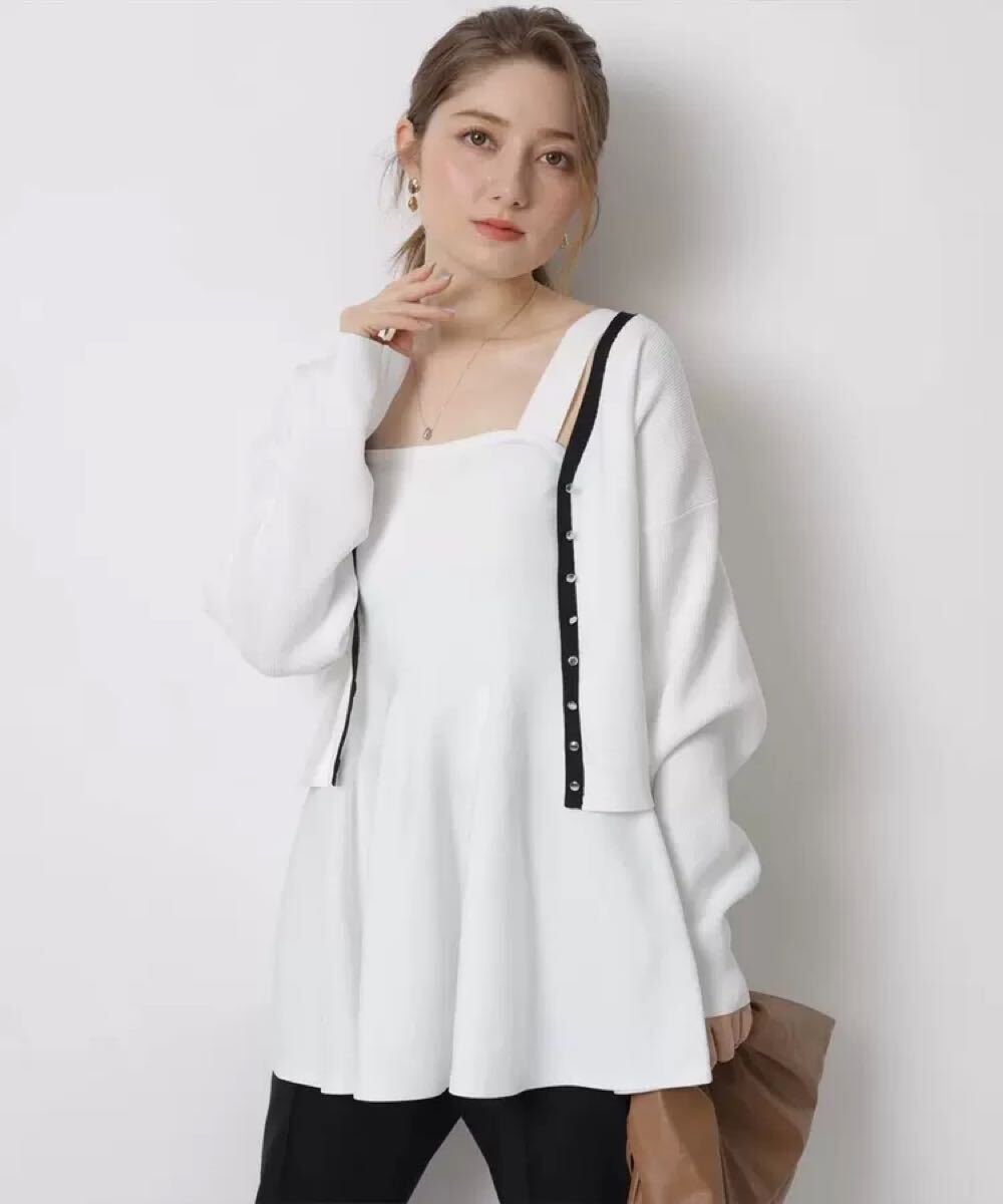 Apuweiser riche アプワイザーリッシェ ペプラムアンサンブル トップス カーディガン拍卖