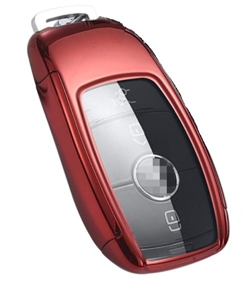 【レッド】メルセデス・ベンツ benz キーケース 専用 カバー キーケース キーカバー E S CLS Coupe C B A 新型 CLA GLC GLE G拍卖