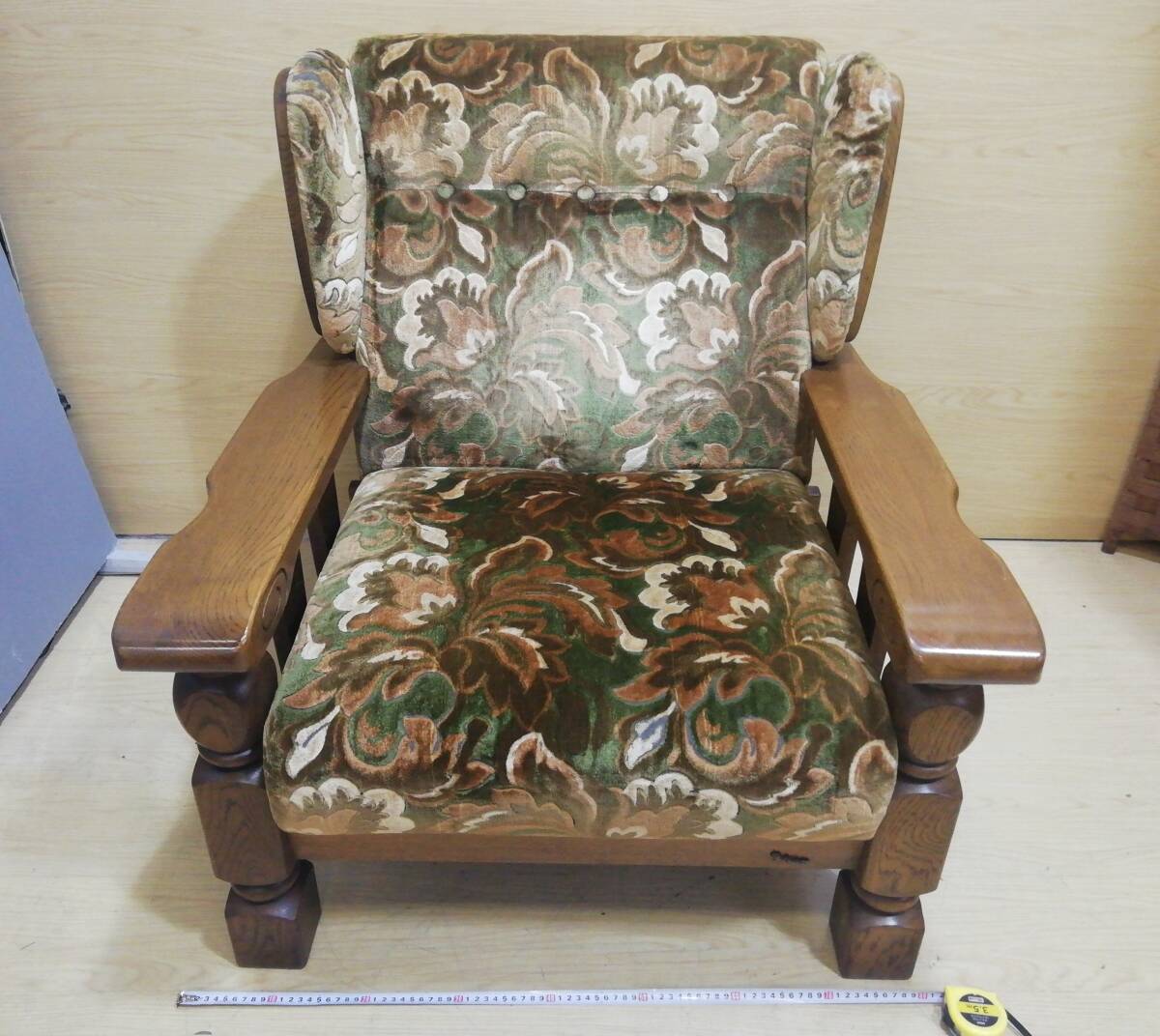 あ//つH5322 【埼玉県川口市発】 浜本工芸 1人掛けソファー シングルソファ アンティーク調家具 椅子 直接引き取り限定品拍卖