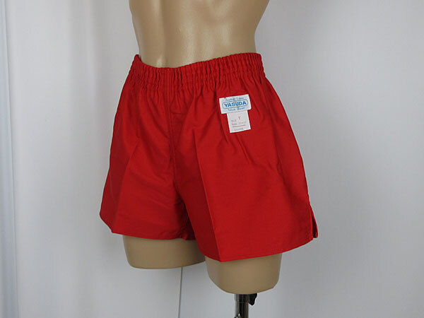 体操服★学校★短パン ショートパンツ★YASUDA ヤスダ★レッド 赤★JLサイズ★日本製★未使用1拍卖