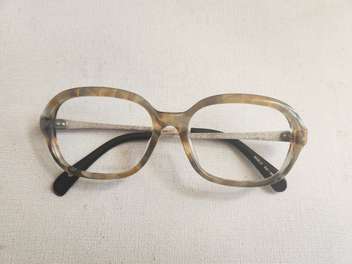 ◆伊達メガネ◆レンズなし コンビ べっこう柄 メタル NOBLE 06-321 USED 中古品拍卖