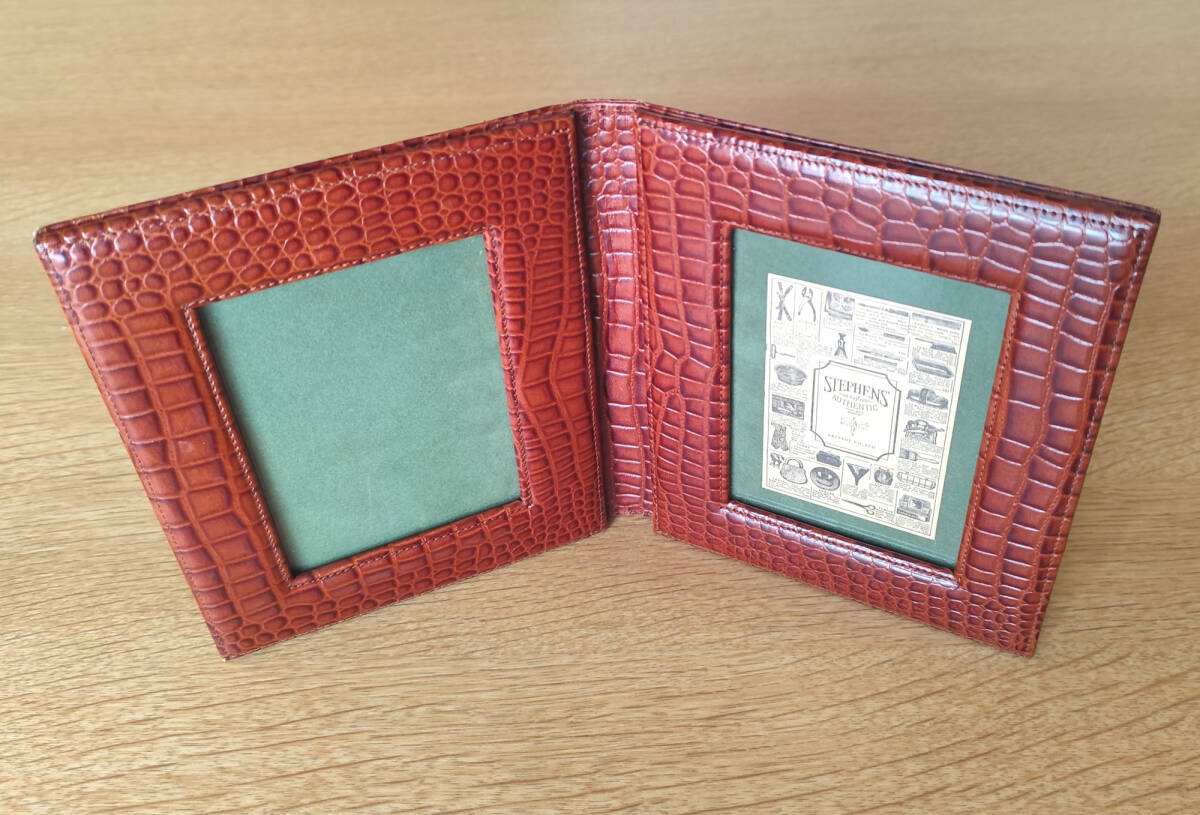 ステファンズ STEPHENS 1936 AUTHENTIC レザーフォトケース 未使用品 アンティーク拍卖