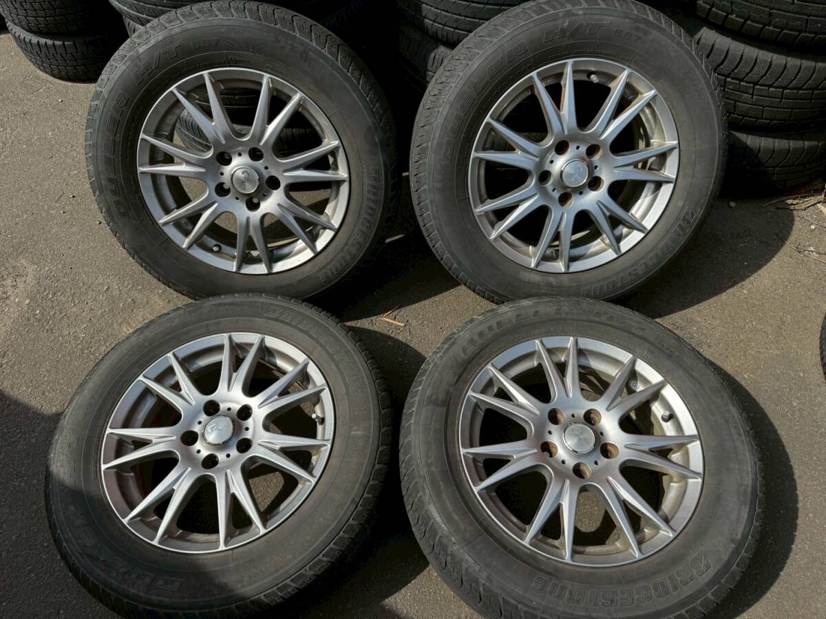 Y1269 215/65R16 98S BRIDGESTONE ブリジストン 2012年 PCD114.3 5H 6.5J +53 4本セット 拍卖