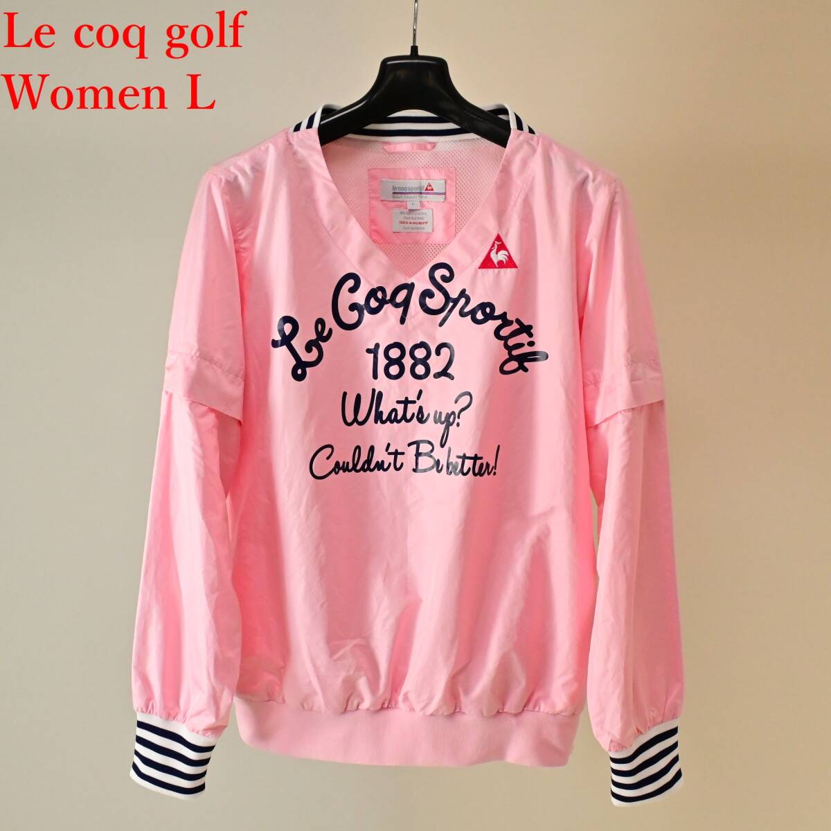 V3 Women L ルコックゴルフ ピンク プルオーバー 半袖拍卖