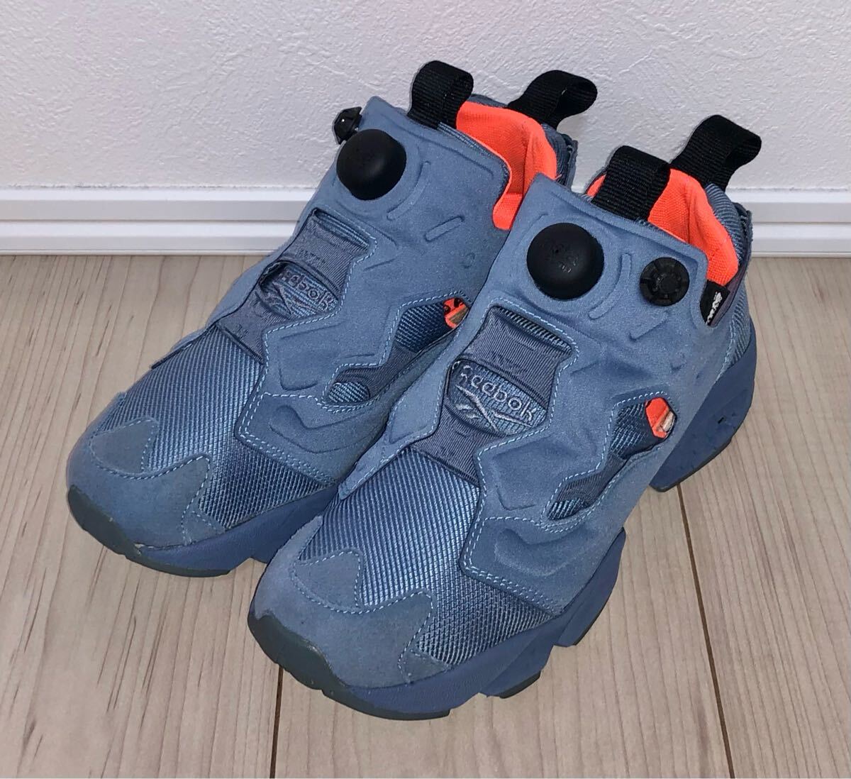 良品 REEBOK INSTA PUMP FURY TECH V63047 23.5cm リーボック インスタ ポンプフューリー テック ブルー オレンジ 青 橙 水色 INSTAPUMP og拍卖