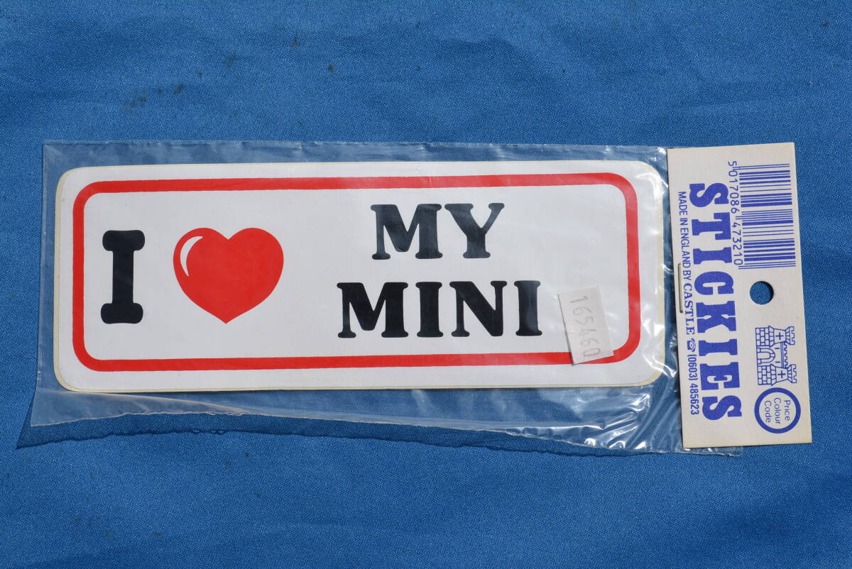イギリス製 I LOVE MY MINI ステッカー 未使用品(クラッシック・ミニ / ローバー・ミニ / BMWミニ)拍卖