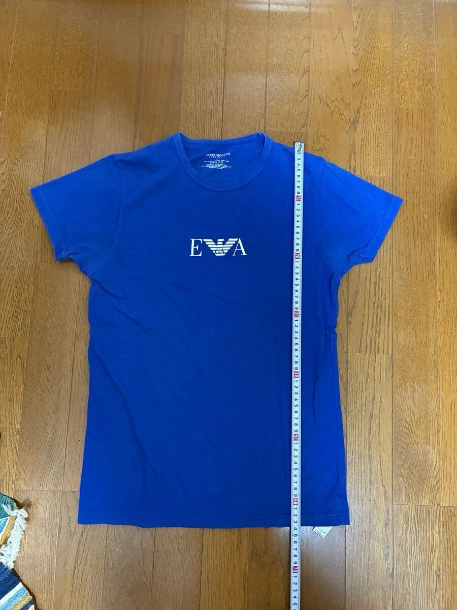 EMPORIO ARMANI!ブルーTシャツ・サイズS S〜Mぐらい 綿95% エンポリオ アルマーニ拍卖