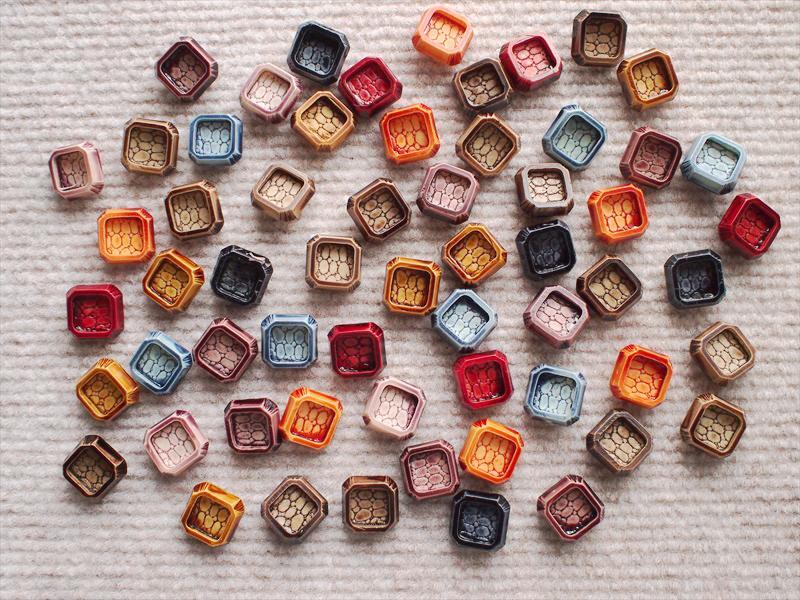 レトロビンテージ手芸雑貨・ボタン*クロコ風・18㎜・60個セット・t☆ハンドメイド装飾パーツ材料拍卖