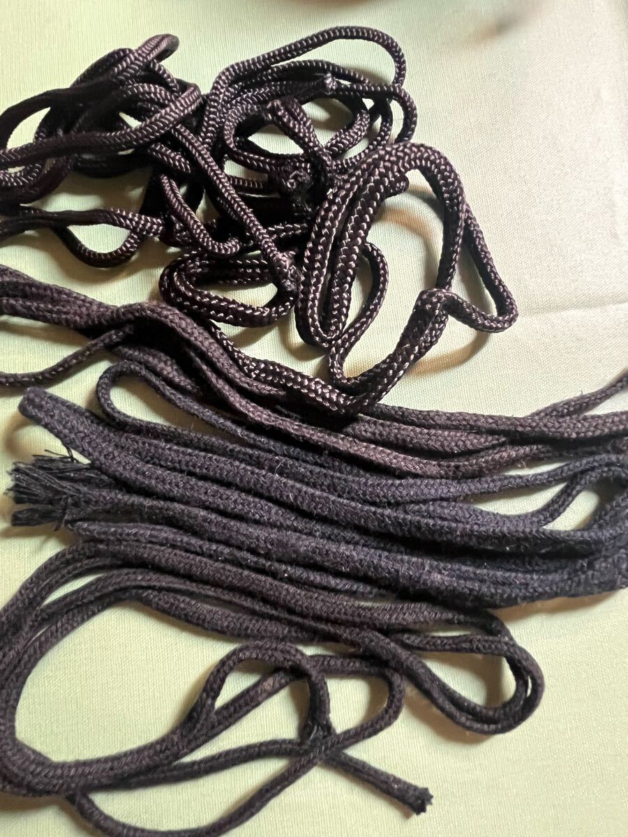 7本セット黒紐コード紐ひもヒモロープ まとめ売り セット売り 編みひも 手芸材料拍卖