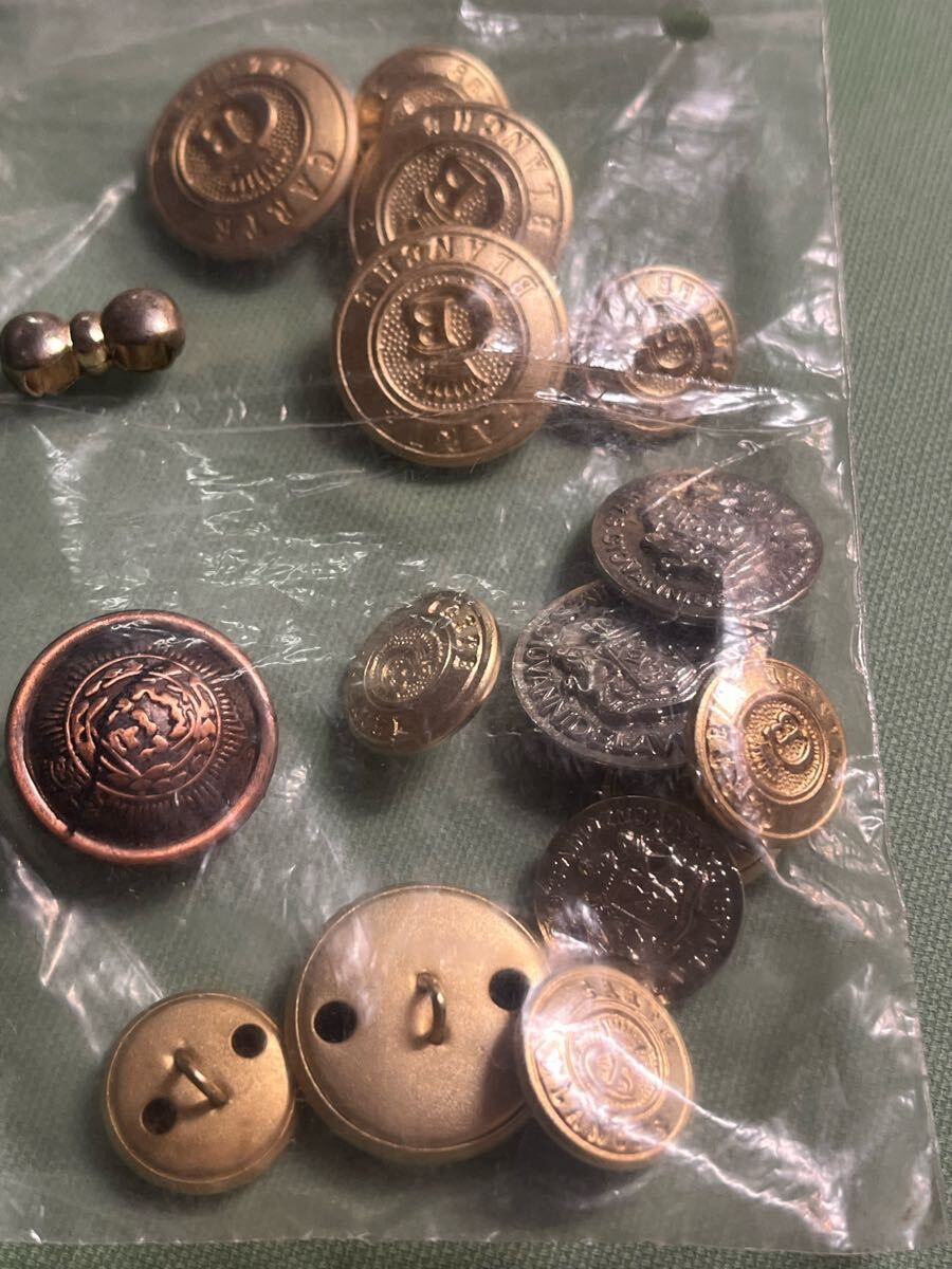 ブレザー用金属製ボタンセット ボタン 裁縫材料 手芸材料 まとめ売り 洋服のボタン エキストラボタン ゴールドボタン 銀ボタン リボン型拍卖