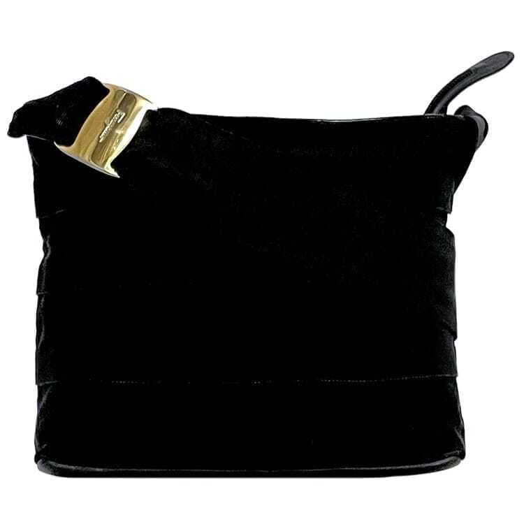 サルヴァトーレ フェラガモ ショルダーバッグ ec-23220 ブラック ヴァラ AU-21 4685 レア キャンバス拍卖