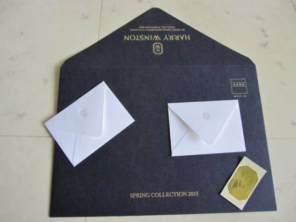 新品 Harry Winston 4点セット 封筒 紺1枚 白ミニ2枚 HWシール1枚 美品 ハリーウィンストン レア 未使用 得 特拍卖