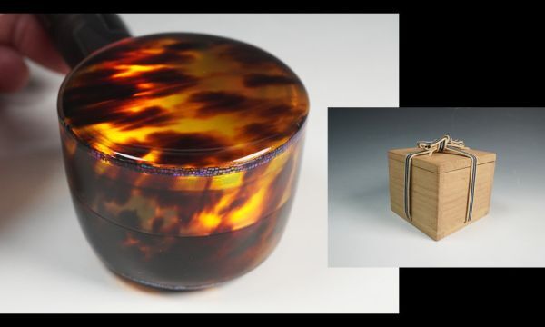 本べっ甲 螺鈿 棗 箱付 茶道具 保証品 12568IY拍卖