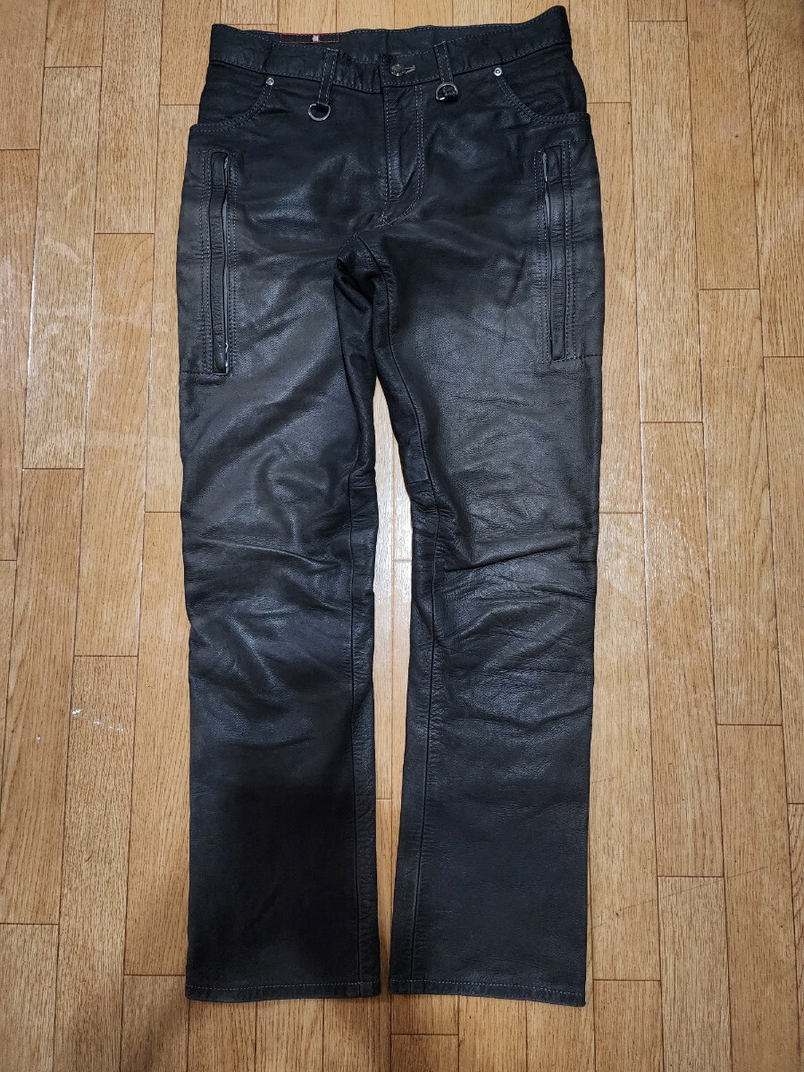 【リミテッドモデル】31HYOD スマートレザーパンツ D3O 牛革ウォッシャブル加工 ブラック クシタニ エクスプローラージーンズと同拍卖