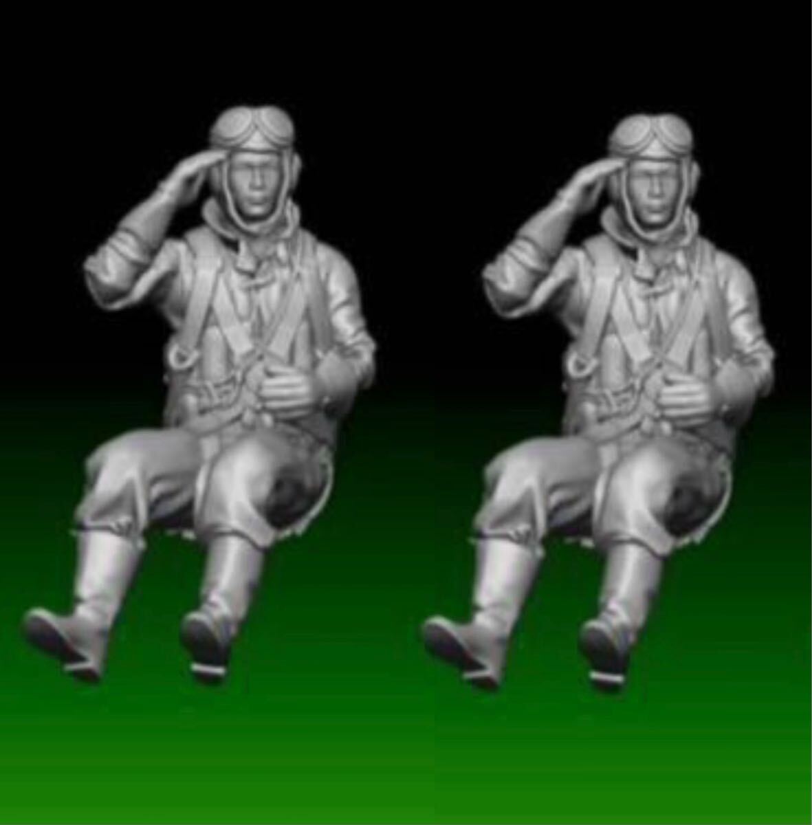 【1/18スケール】レジン製兵士フィギュア 2体セット(未塗装キット)拍卖