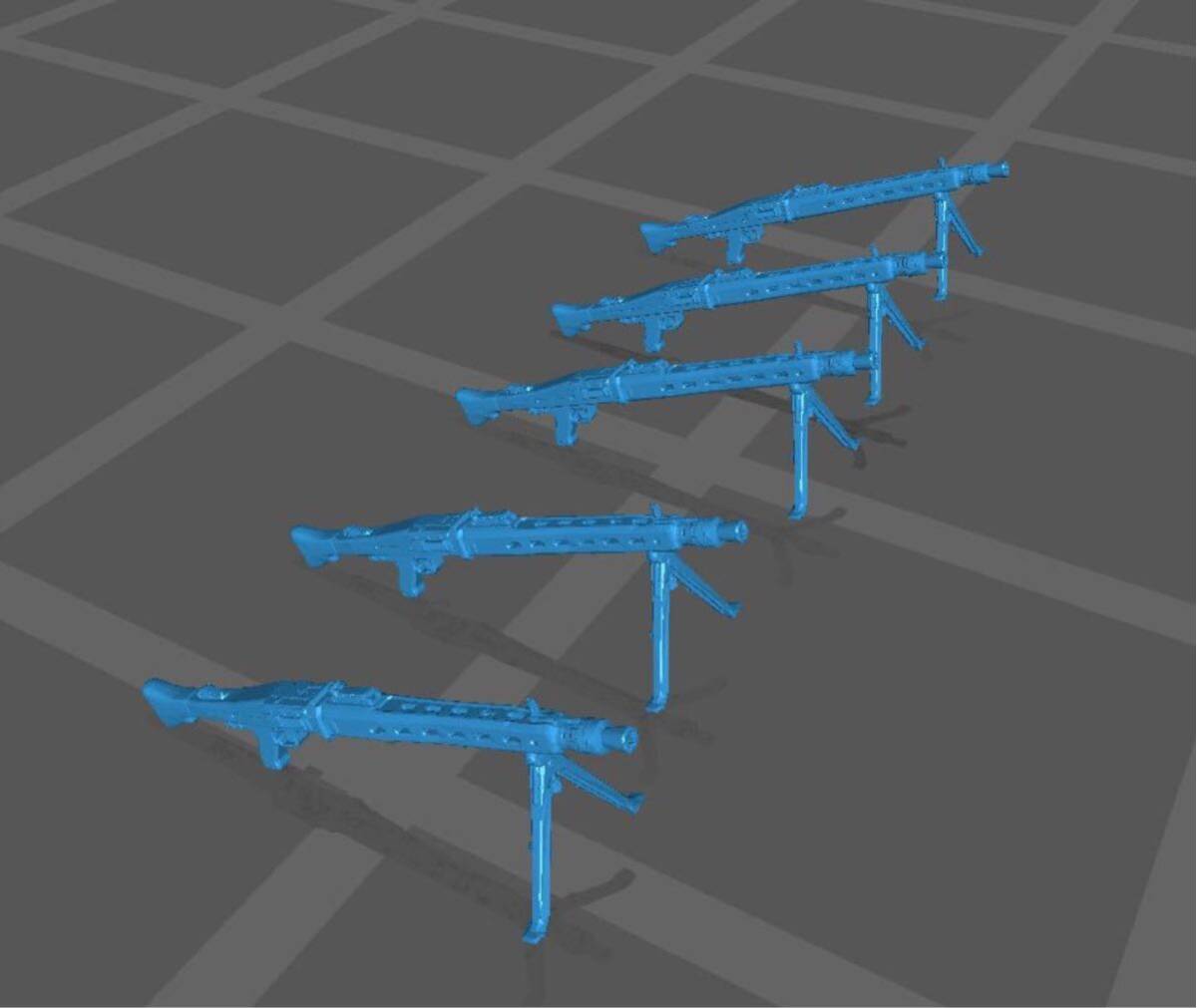 1/72 レジンキット 未塗装 WWⅡ ドイツ軍 グロスフスMG42機関銃 5本 0001拍卖