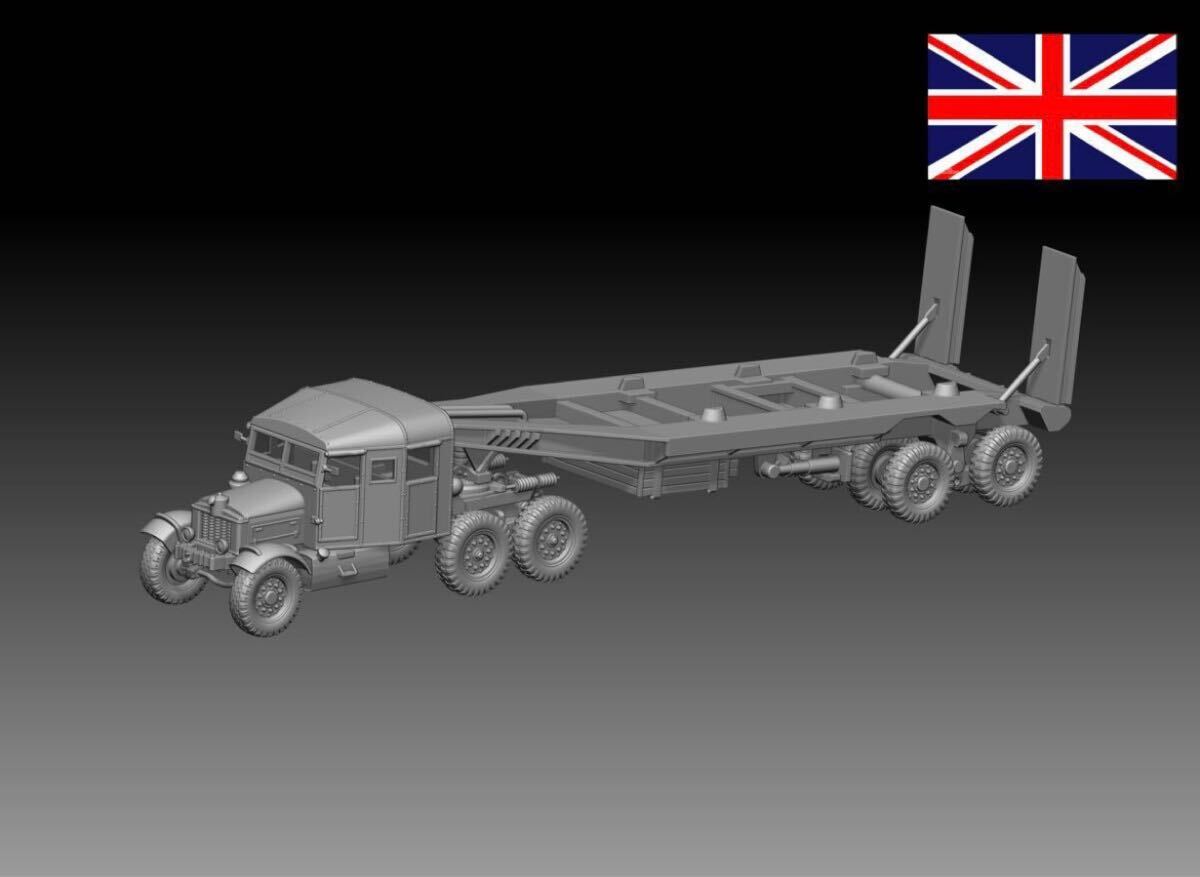 1/35 レジンキット 未塗装 WW2 イギリス軍 スキャメル パイオニア戦車運搬トレーラー 250427拍卖