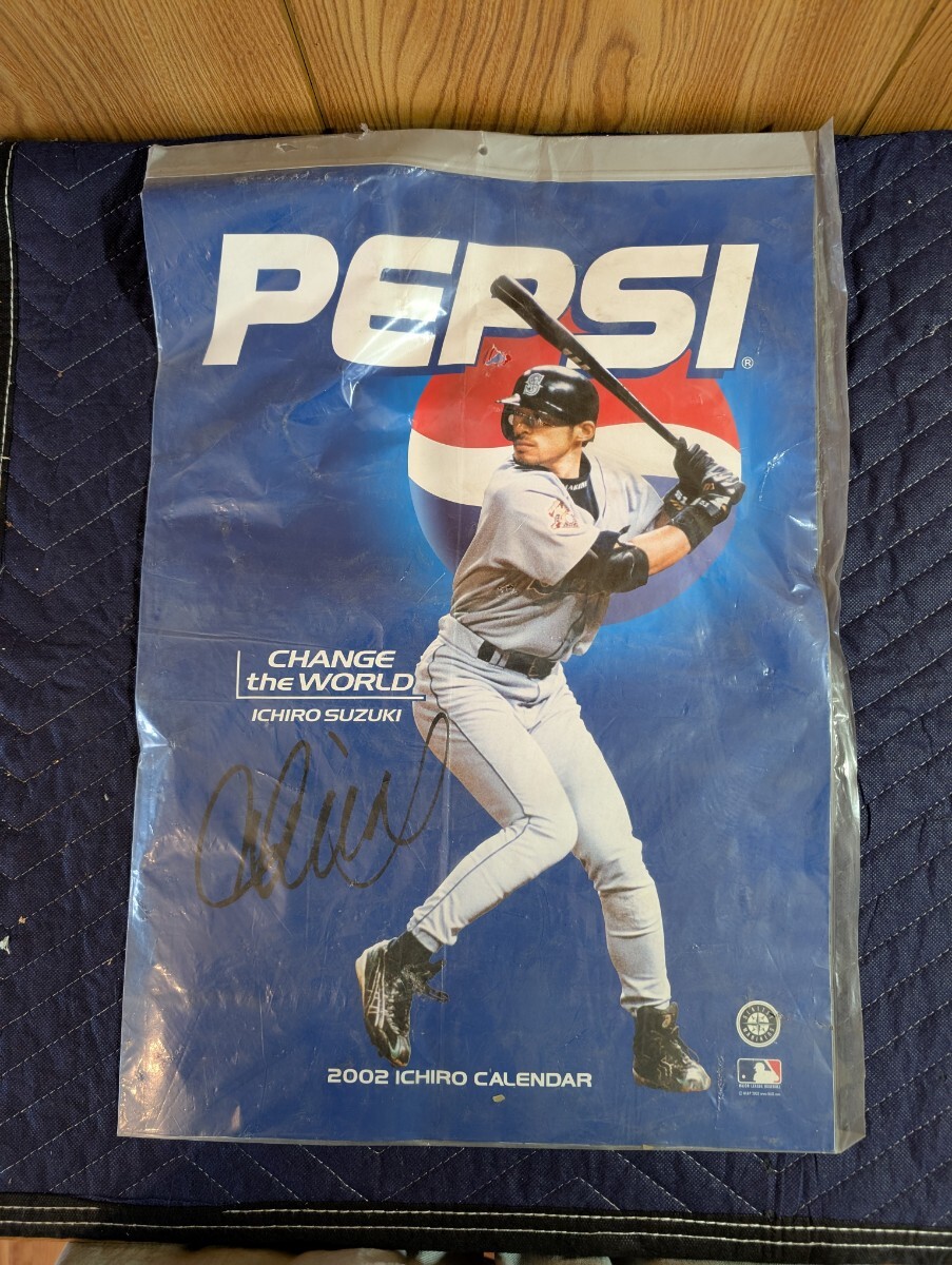 イチロー2002ペプシカレンダーサイン入り拍卖