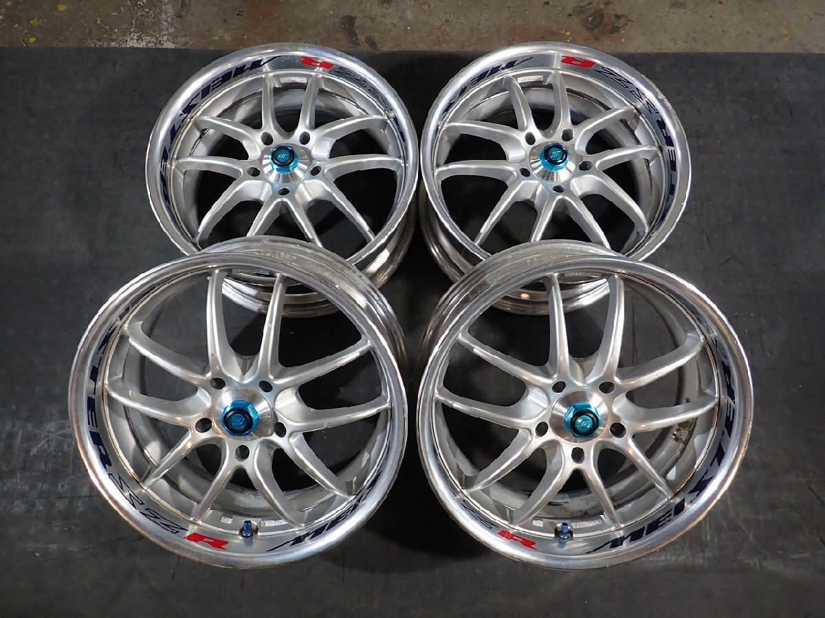 RK9732【送料無料17インチ】4本 WORK ワーク MEISTER マイスター S2R 中古アルミホイール リペア等に ■17×7J 114.3/5H ET40■拍卖