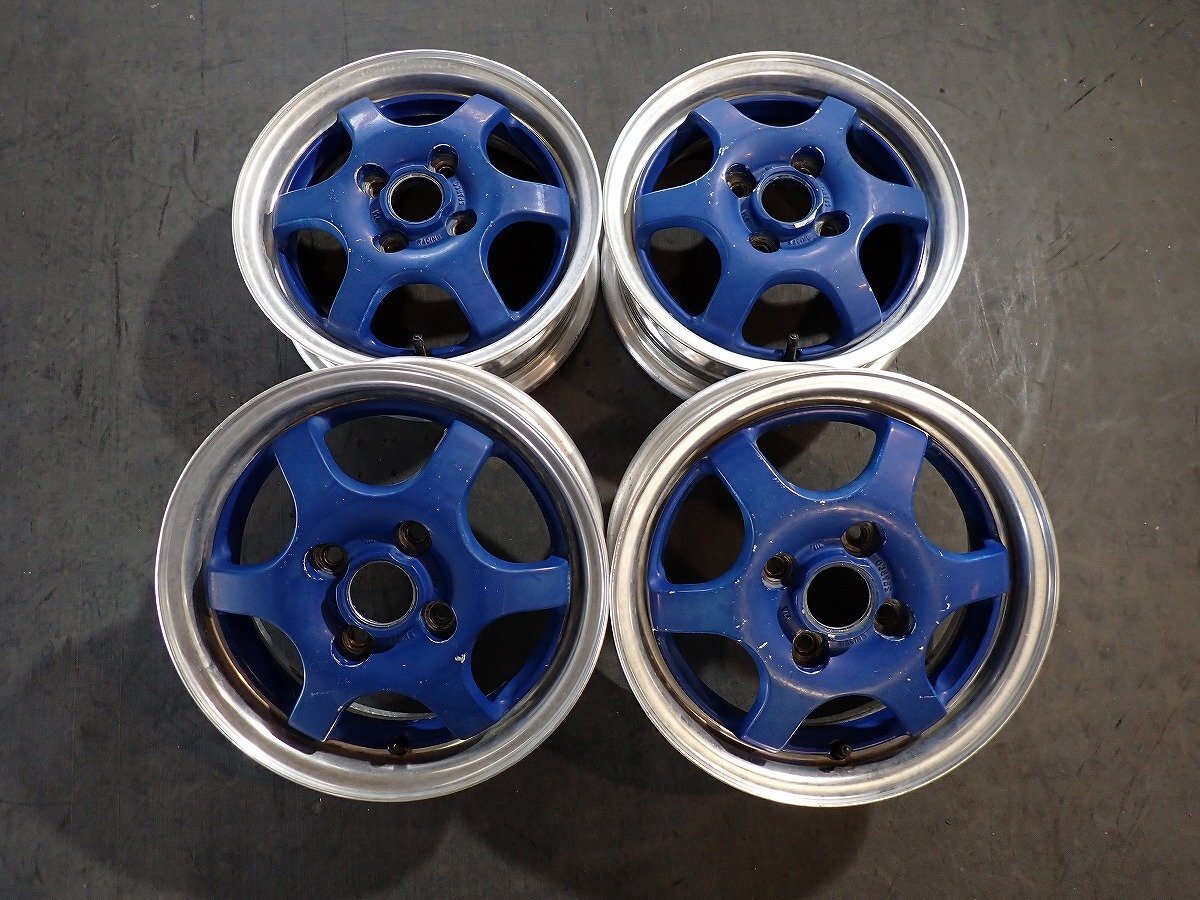 RK9934【送料無料13インチ】4本 RACING SPARCO レーシングスパルコ 中古ホイール 軽自動車などに ■13×4.5J 100/4H ET約45■拍卖