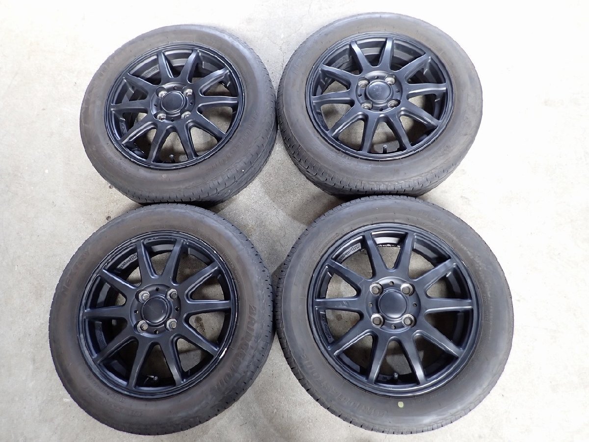 YS17751【送料無料155/65R14】タント スペーシア N-BOX サクラなどへ ブリヂストン 中古夏タイヤセット ■14×4.5J 100/4H ET45■拍卖