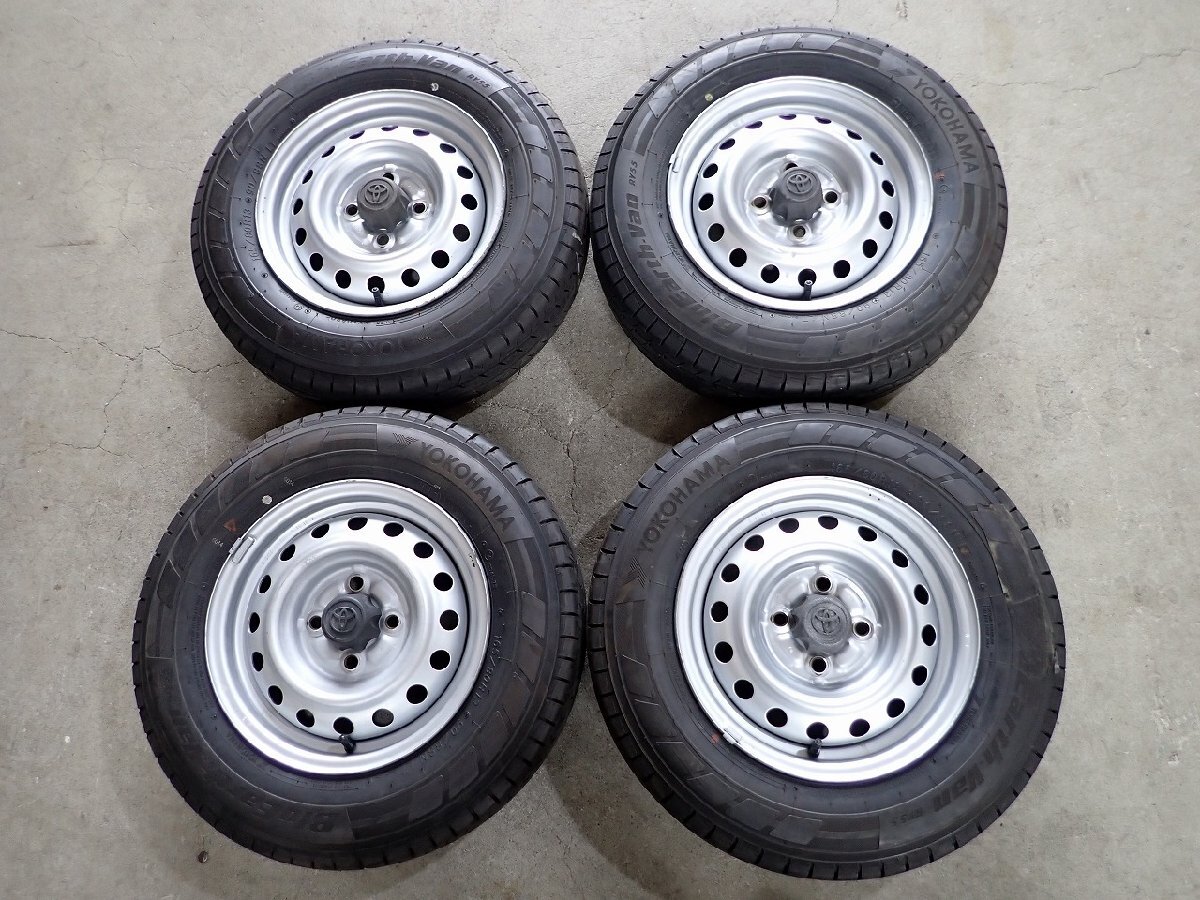 YS17783【送料無料165/80R13 90/88N】プロボックス サクシードなどへ 2020年製 ヨコハマ 中古夏タイヤセット ■13×5J 100/4H ET約45■拍卖