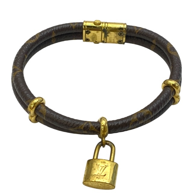 ルイヴィトン M6640F ブラスレ・キープ イット トゥワイス ブレスレット アクセサリー カデナチャーム モノグラムキャンバス GP ブラウン拍卖