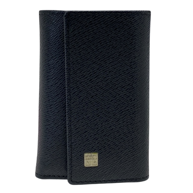 ジバンシー GIVENCHY 4連 キーケース キーフック キーリング コンパクト レザー ブラック拍卖