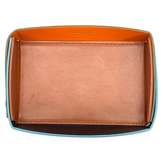 Paul Smith ポールスミス トレイ 小物入れ ロゴ レザー マルチカラー拍卖