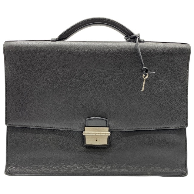 Cartier カルティエ パシャ ドゥ ビジネスバッグ ブリーフケース ハンドバッグ 手持ち鞄 カーフスキン ブラック拍卖