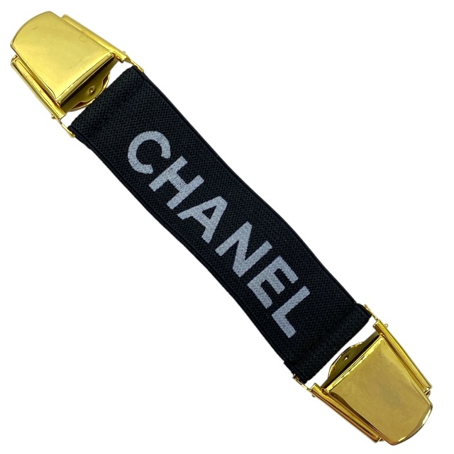 CHANEL シャネル アームバンド クリップ アクセサリー 小物 ロゴ ゴム GP ブラック拍卖