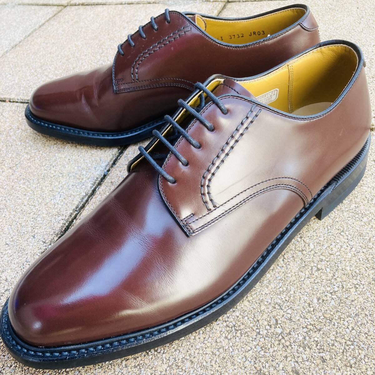 ★美品★ 高級ライン REGAL リーガル 革靴 26cm ビジネスシューズ プレーントゥ 外羽根 ブラウン 茶色 BR 牛革 日本製 グッドイヤー製法拍卖