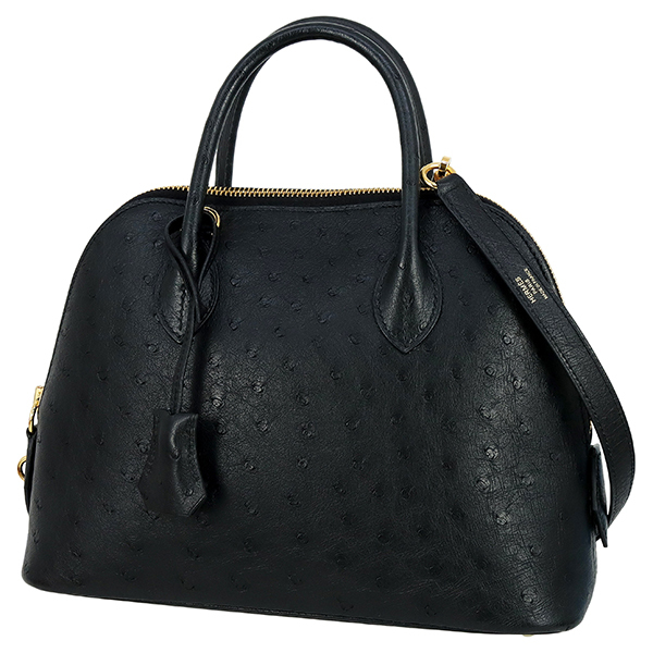 エルメス ボリード 1923 25 オーストリッチ ノワール 155617拍卖