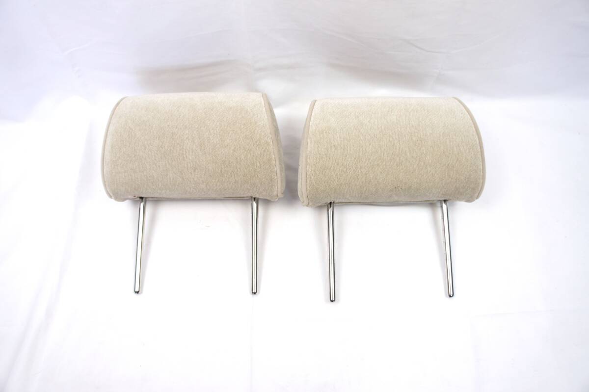 2個セット リアシート ヘッドレスト MY34 後期 250S 40thアニバーサリー グロリア外し リア 布 ベージュ系 日産 純正 @11036s拍卖