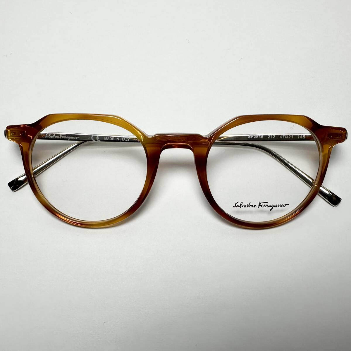 Salvatore Ferragamo サルヴァトーレ・フェラガモ 正規新品 イタリア製メガネ 純正ケース・クロス付き / SF2845 212 / クラウンパント拍卖