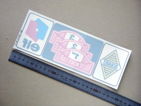 ルノー・エルフ 1971 モンテカルロラリー優勝記念 リアウィンドーステッカー 透明フィルム 内貼り アルピーヌ A110拍卖