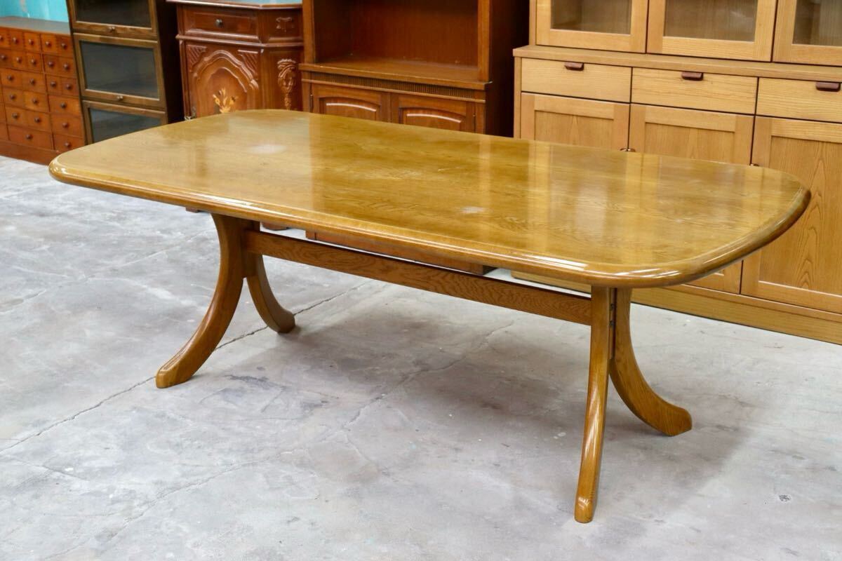 GMIH24○浜本工芸 / HAMAMOTO ダイニングテーブル 食卓テーブル 作業台 楢材 無垢 机 テーブル モダン 国産家具拍卖