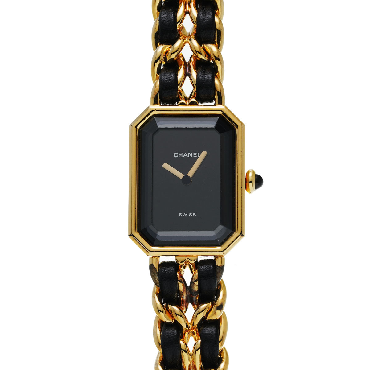 シャネル プルミエール Mサイズ H0001 ブラック レディース 腕時計 クォーツ 中古 銀蔵拍卖