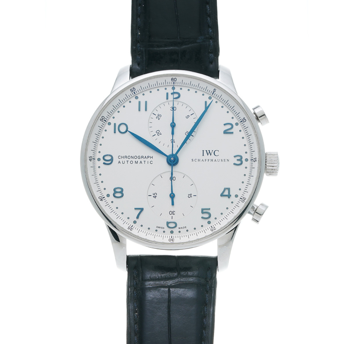 IWC ポルトギーゼ クロノグラフ IW371417 シルバー メンズ 腕時計 自動巻き 中古 銀蔵拍卖