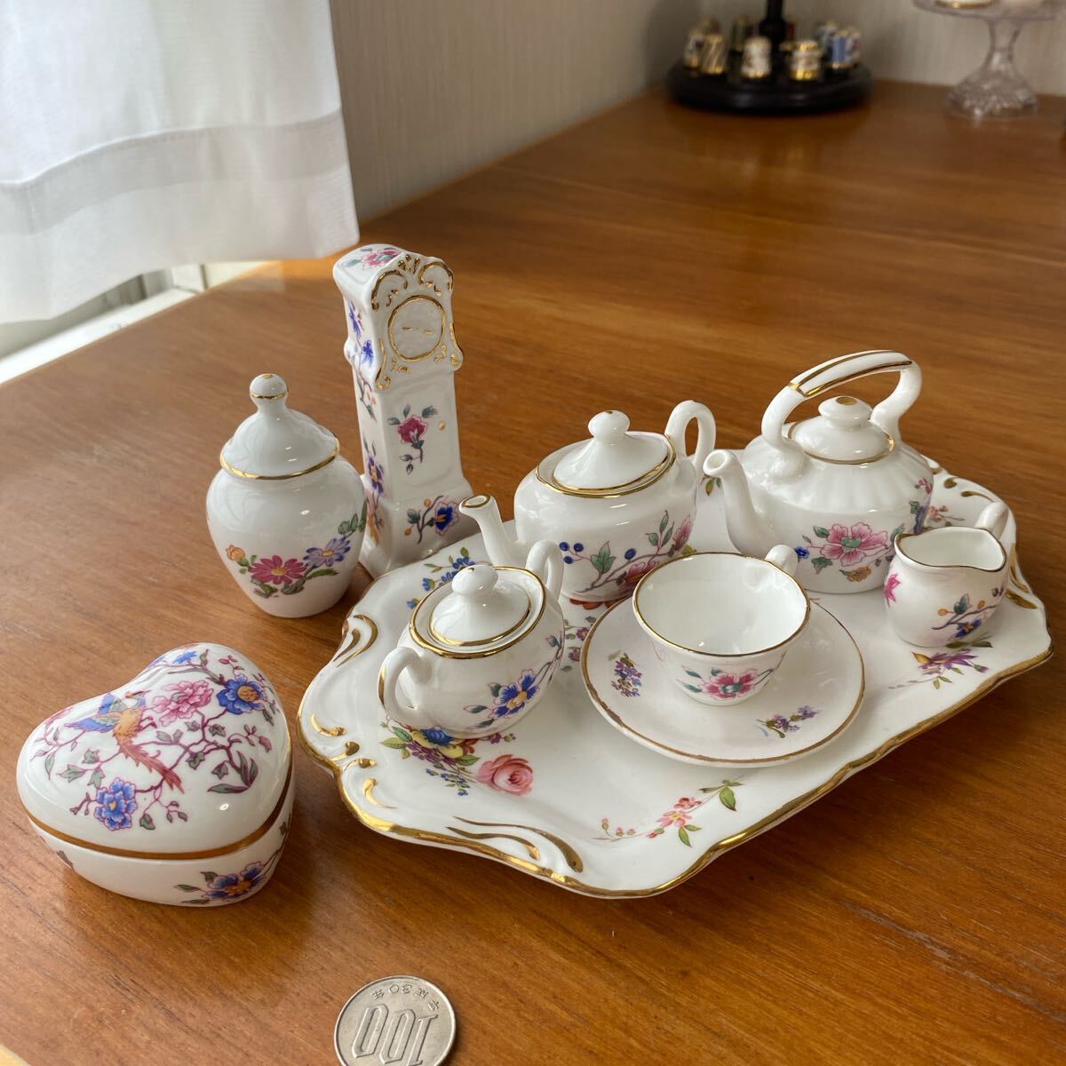 ハマースレイ バードオブパラダイス ミニチュア ティーセット 花柄拍卖