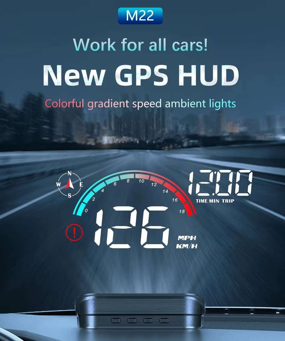 ユニバーサル 社外 M22 HUD ヘッドアップディスプレイ GPS LCD デジタル スピードメーター マルチ メーター フロント プロジェクター S443拍卖