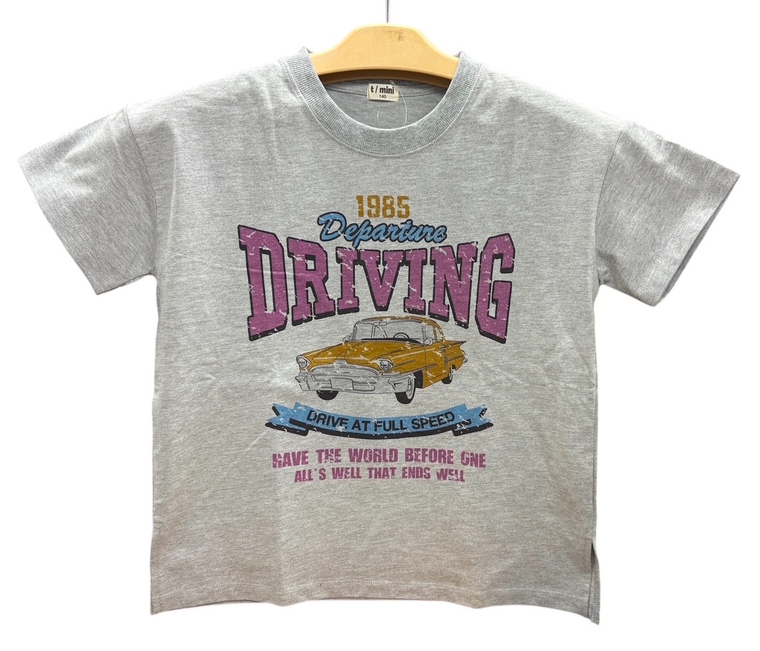 即決 新品タグ付 t/mini ターカーミニ★ドライビング柄 天竺 半袖Tシャツ ★ピグメント加工★150cm ジュニアサイズ ¥2970拍卖