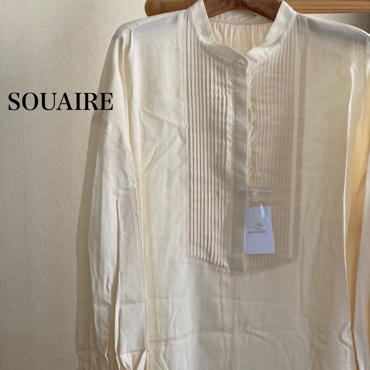 定価13200円【タグ付き】ソアール SOUAIRE 長袖 チュニック フリーサイズ 春 ライトイエロー拍卖