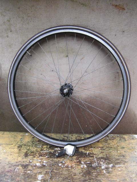 ★レストア・リペア用 らくらくオートライト 27インチホイールタイヤ付き LED 程度中 A-628 240226★拍卖