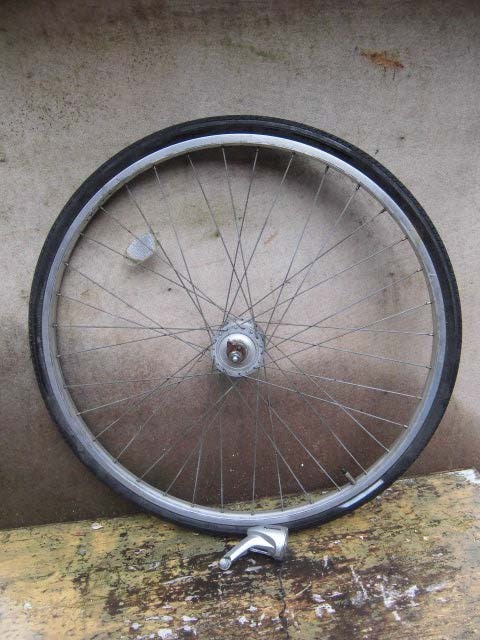 ★レストア・リペア用 らくらくオートライト 27インチホイールタイヤ付き LED 程度中 A-629 240226★拍卖