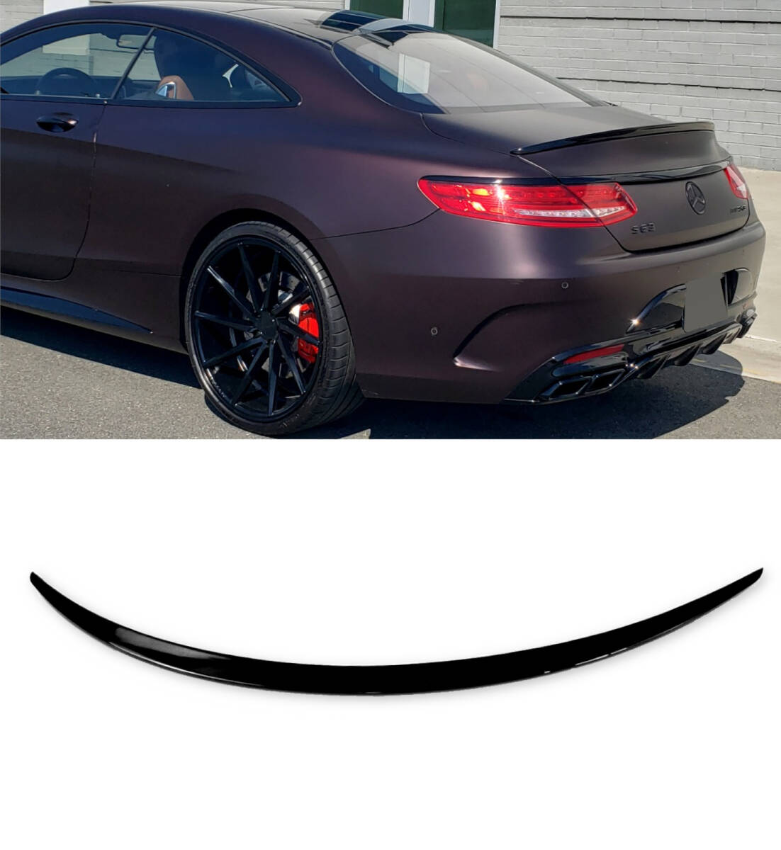 【何色でも塗装可能】AMG Type 2015-2021 ベンツ Sクラス C217 クーペ用 塗装費込 リアトランクスポイラー拍卖