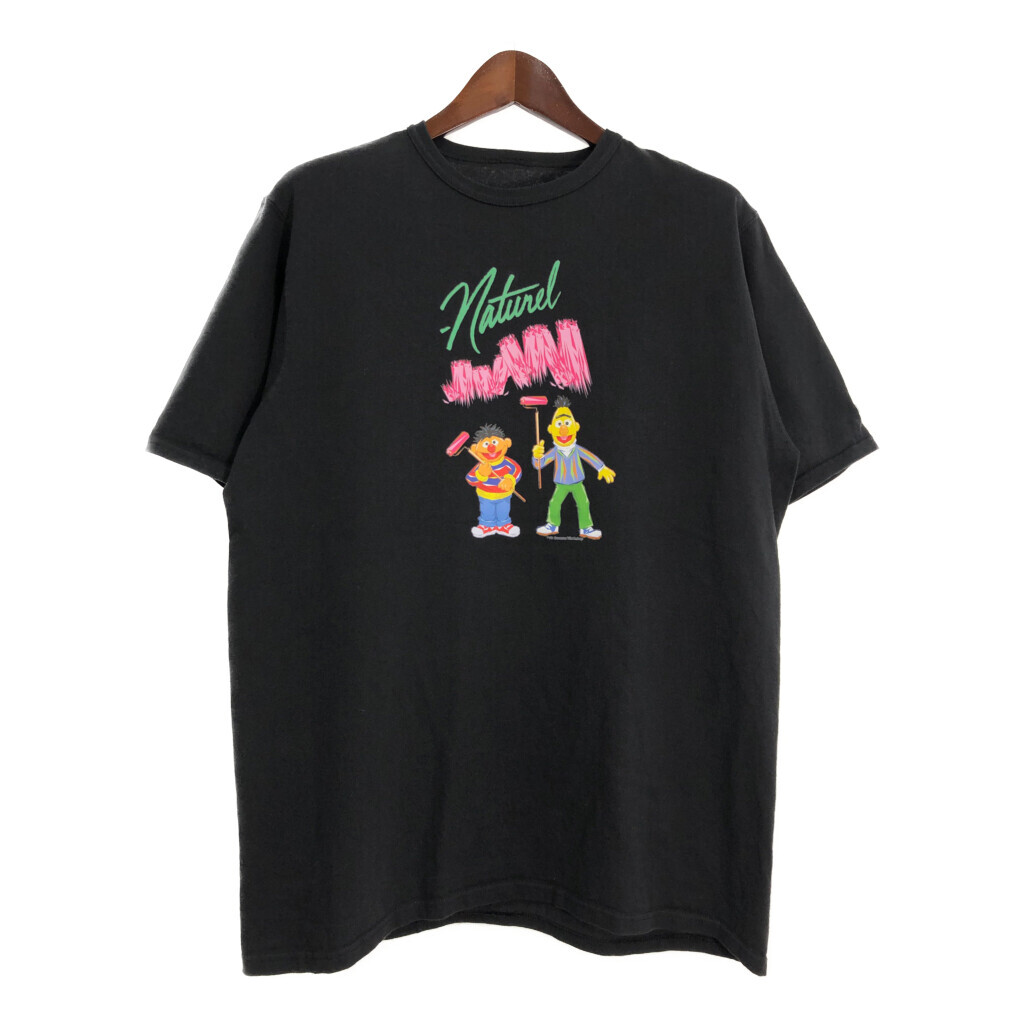 Champion チャンピオン セサミストリート SESAME STREET Tシャツ キャラクター ブラック(メンズ L相当)中古 古着 U1204拍卖