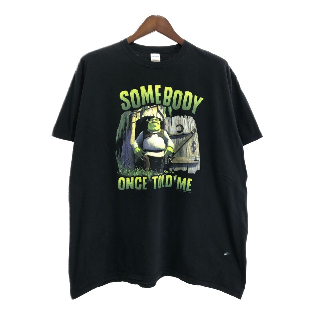 GILDAN Shrek シュレック Tシャツ ムービー キャラクター ブラック(メンズ 2XL)中古 古着 U1239拍卖